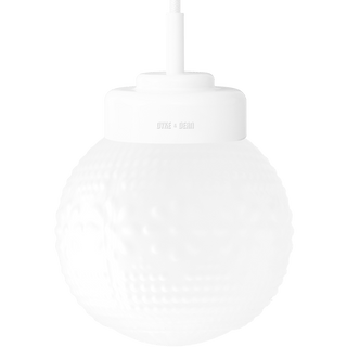 WHITE PORCELAIN CERAMIC PENDANT - DYKE & DEAN