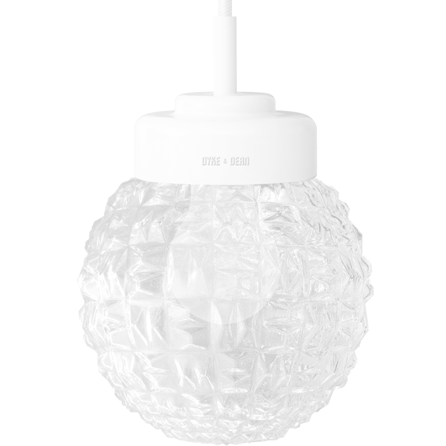 WHITE PORCELAIN CERAMIC PENDANT DYKE DEAN