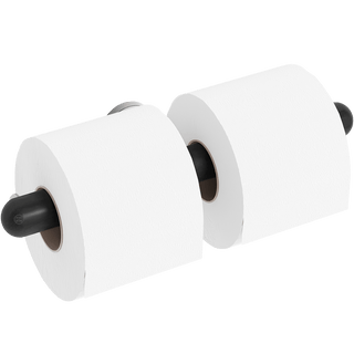 WIREWORKS YOKU DOUBLE TOILET ROLL HOLDER DARK OAK - DYKE & DEAN