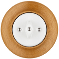 Fagus wooden porcelain rotary wall light switch by Katy Paty