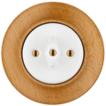 Fagus wooden porcelain rotary wall light switch by Katy Paty