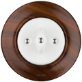 Nucleus wooden porcelain rotary wall light switch by Katy Paty