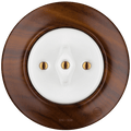Nucleus wooden porcelain rotary wall light switch by Katy Paty