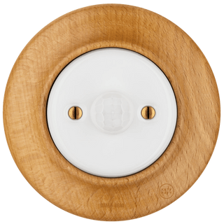 WOODEN PORCELAIN WALL SOCKET FAGUS MOTION SENSOR - DYKE & DEAN