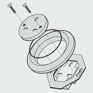 WOODEN PORCELAIN WALL SOCKET ROBUS UK - DYKE & DEAN