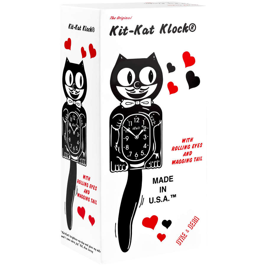 YELLOW KIT CAT KLOCK - DYKE & DEAN
