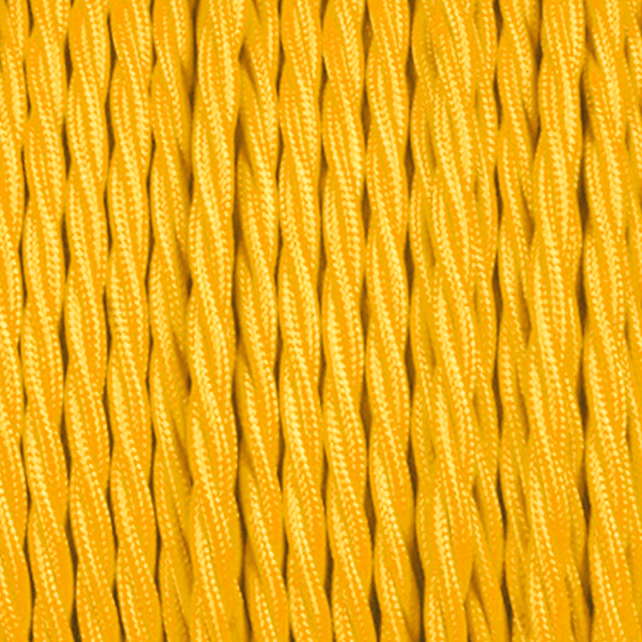 YELLOW TWISTED FABRIC CABLE - DYKE & DEAN