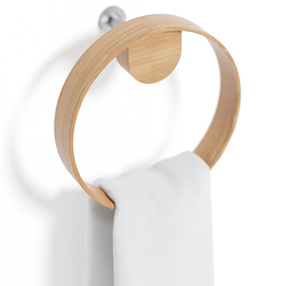 YOKU WALL TOWEL HOLDER RING NATURAL OAK DYKE DEAN