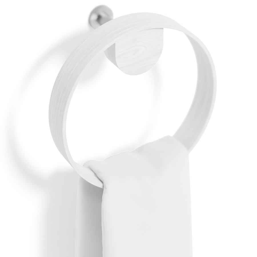 YOKU WALL TOWEL HOLDER RING OYSTER GREY - DYKE & DEAN